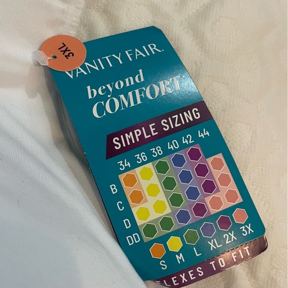 NWT Vanity Fair Bra White 3XL Women’s Comfy Wireless Plus Size Everyday - Picture 3 of 6